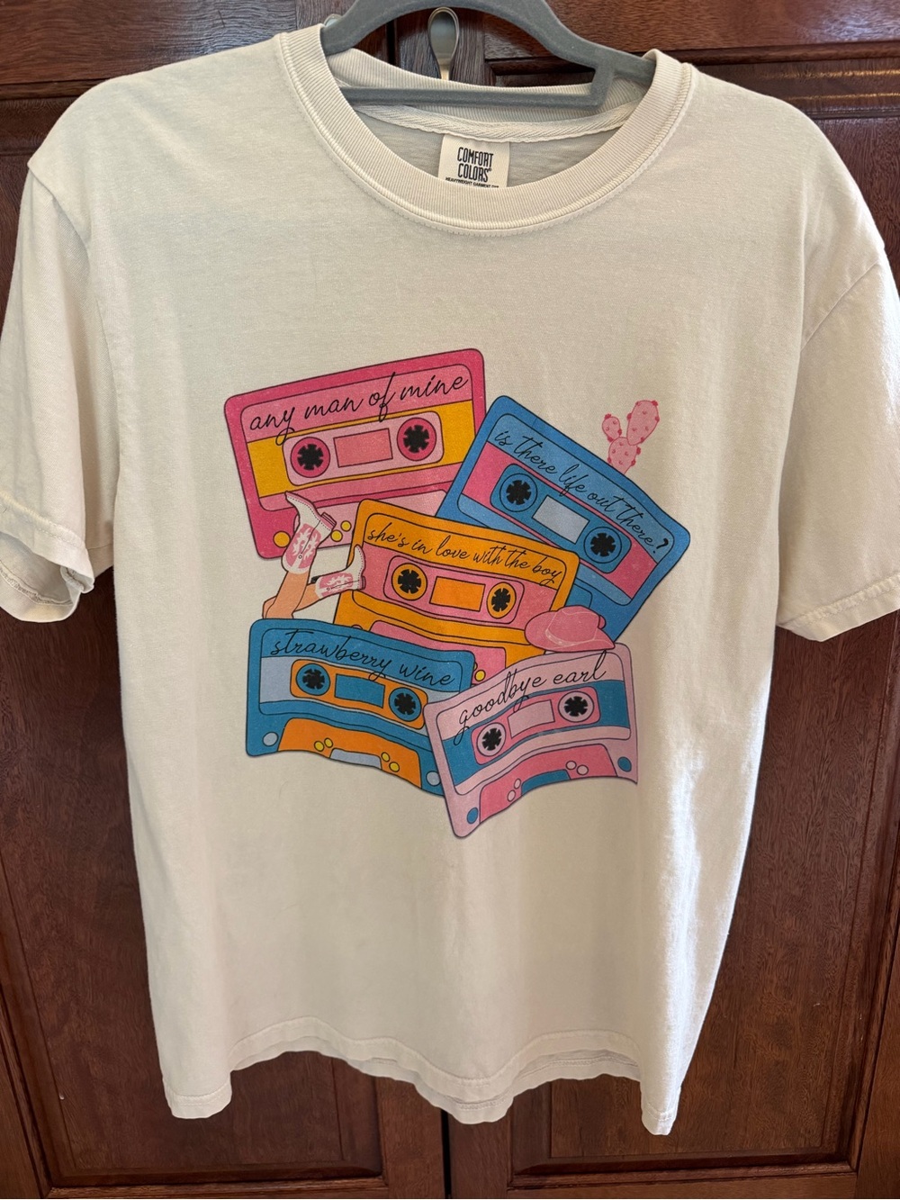 Comfort Colors White Graphic Tee with Classic Country Print